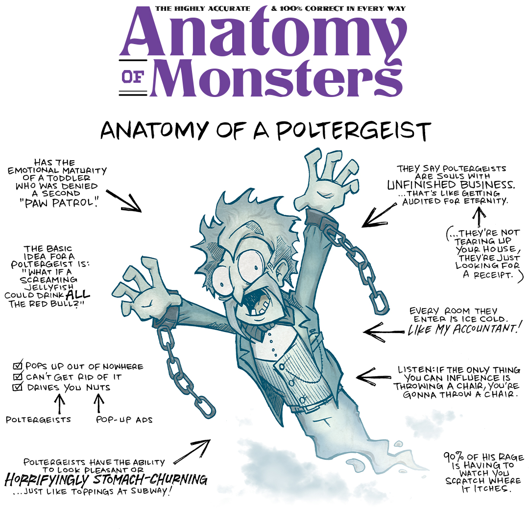 Anatomy of a Poltergeist - Sheldon® Comic Strip