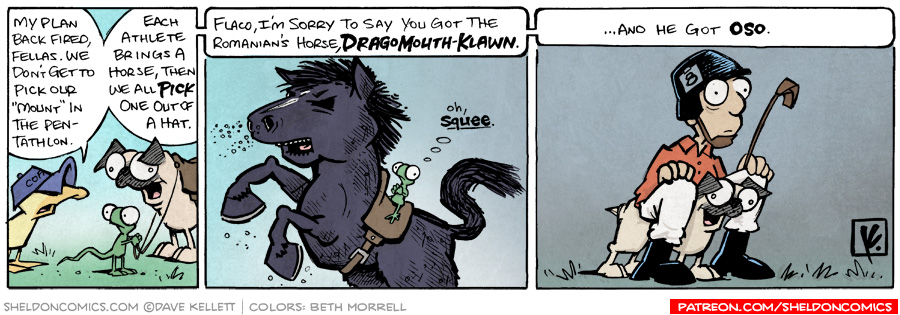 Which horse do they get? - Sheldon® Comic Strip