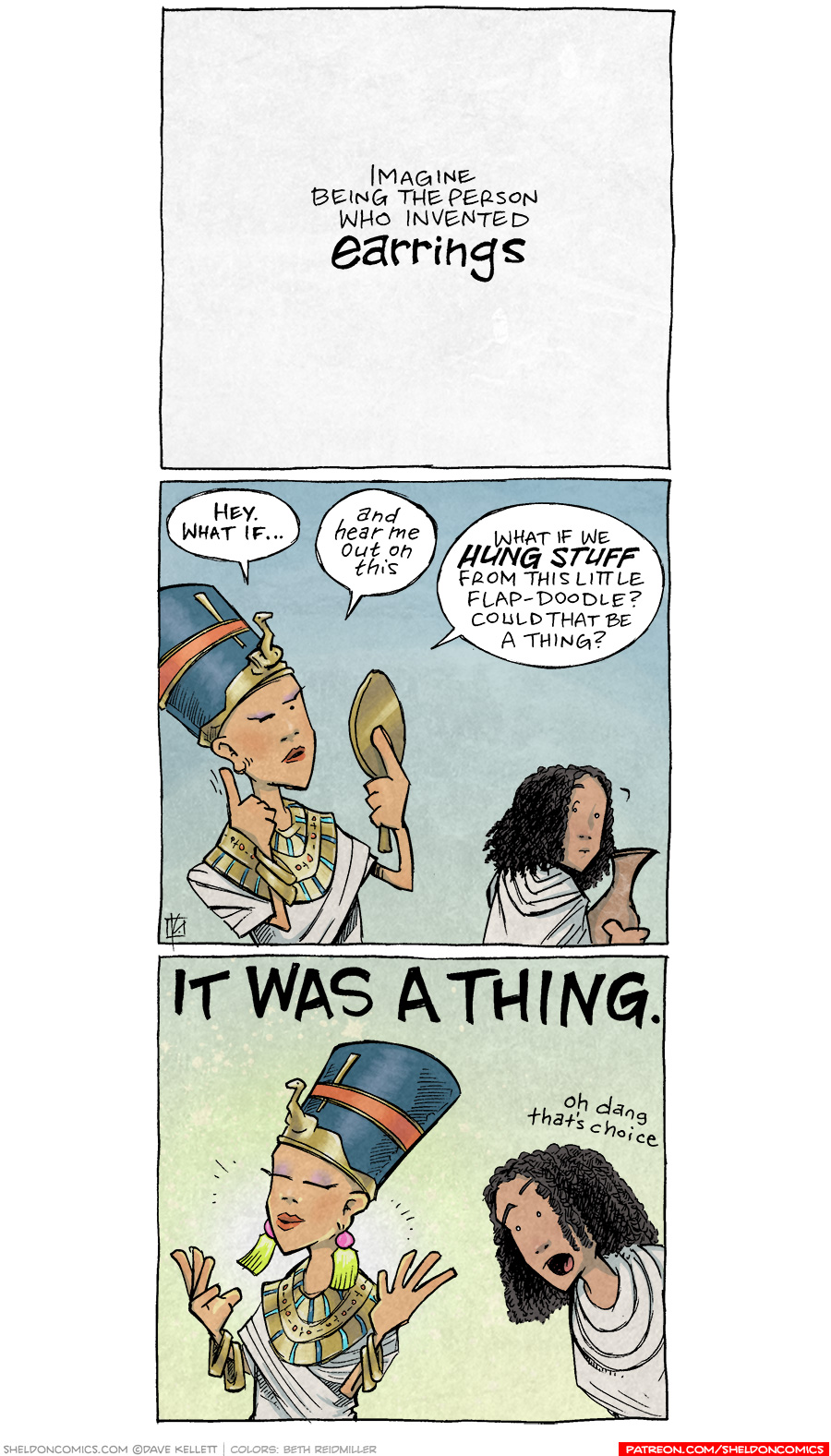 The Origin of Earrings Sheldon® Comic Strip